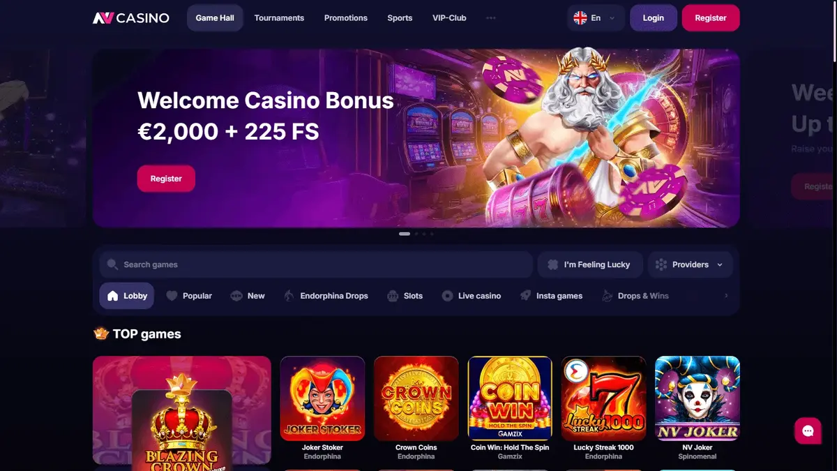 NV Casino Zrzut ekranu 1