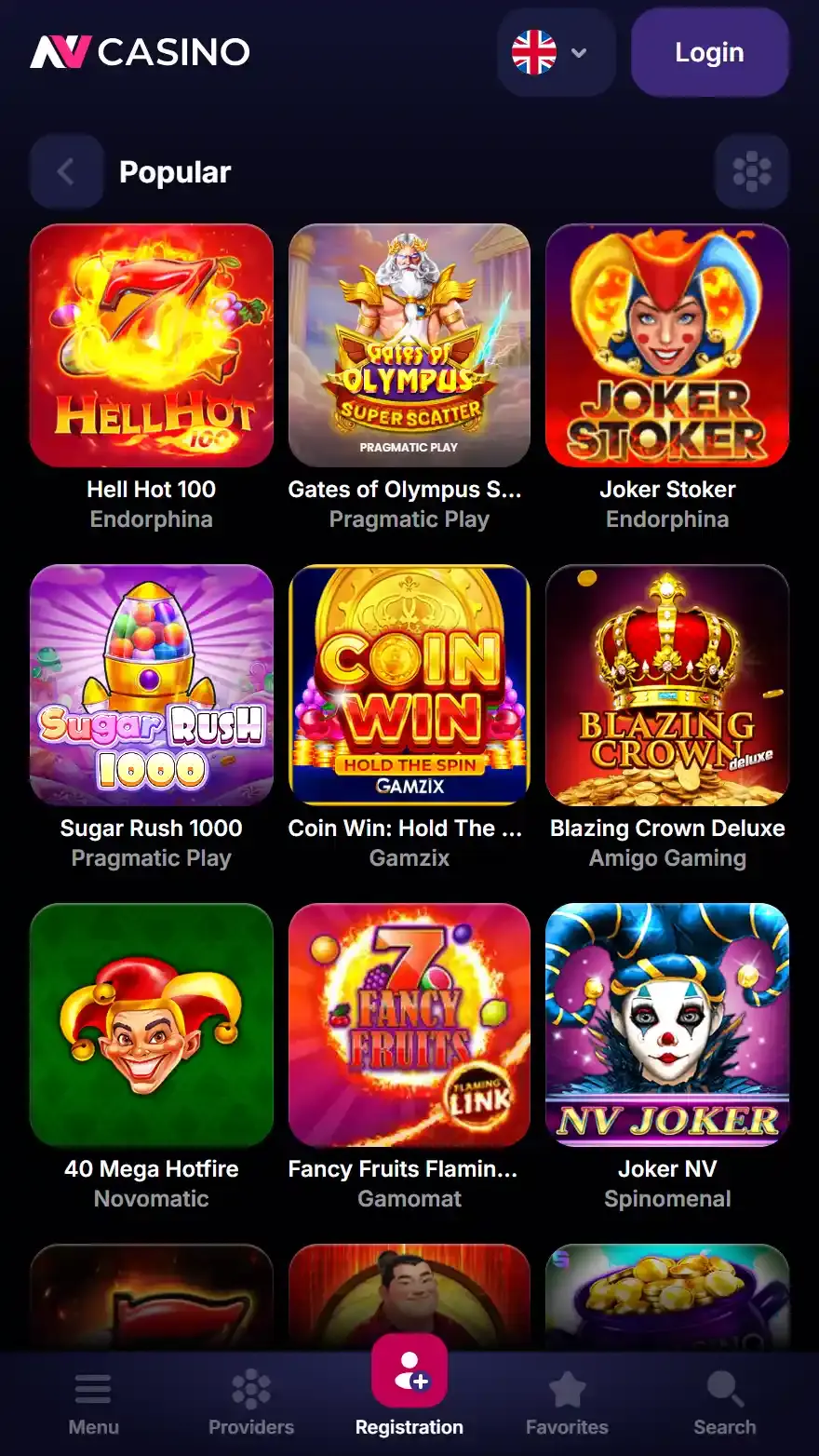 NV Casino Zrzut ekranu 3